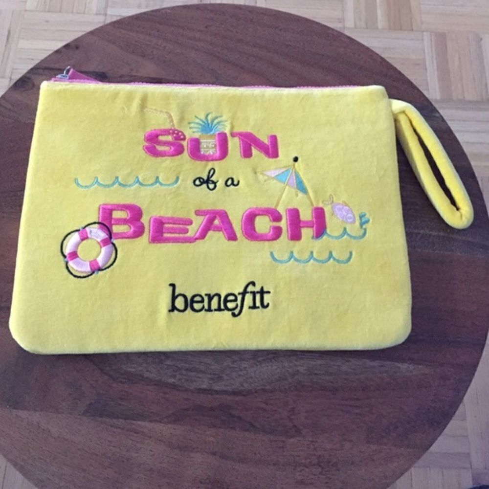 Limited edition Benefit embroidered beach bag!
